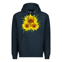 Navy maximillian perennial sunflower Premium Hoodie - LillyAllenDesigns