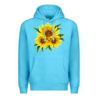 Ocean Blue maximillian perennial sunflower Premium Hoodie - LillyAllenDesigns