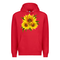 Red maximillian perennial sunflower Premium Hoodie - LillyAllenDesigns
