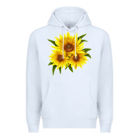 White maximillian perennial sunflower Premium Hoodie - LillyAllenDesigns