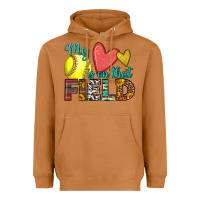 My Heart Is On That Field Softball Heavyweight Hoodie | Teevron