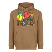 Toasted Coconut my heart is on that field softball Heavyweight Hoodie - HRA Design Shop