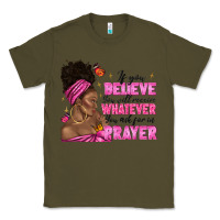 Army Green afro woman bun and religion faith prayer Classic Tee - texasbilliewilder
