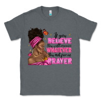 Charcoal Heather afro woman bun and religion faith prayer Classic Tee - texasbilliewilder