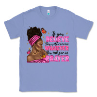 Colony Blue afro woman bun and religion faith prayer Classic Tee - texasbilliewilder