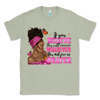 Matcha afro woman bun and religion faith prayer Classic Tee - texasbilliewilder