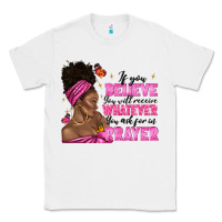 White afro woman bun and religion faith prayer Classic Tee - texasbilliewilder