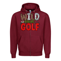 Burgundy wild about golf Zipper Hoodie - Zillion Design Studio