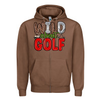 Chestnut wild about golf Zipper Hoodie - Zillion Design Studio