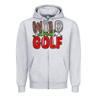 Heather Grey wild about golf Zipper Hoodie - Zillion Design Studio
