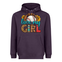 Plum love my girl baseball Heavyweight Hoodie - HRA Design Shop