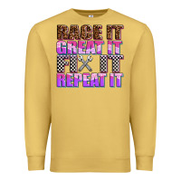 Antique Gold race ıt great ıt fıx ıt repeat ıt Premium Sweatshirt - AdoDesignShop