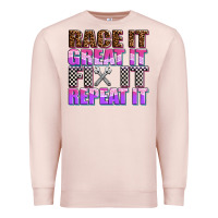 Pale Pink race ıt great ıt fıx ıt repeat ıt Premium Sweatshirt - AdoDesignShop