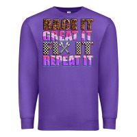 Purple race ıt great ıt fıx ıt repeat ıt Premium Sweatshirt - AdoDesignShop