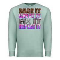 Seafoam race ıt great ıt fıx ıt repeat ıt Premium Sweatshirt - AdoDesignShop