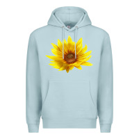 Blue Mist Maximillian Perennial Sunflower Premium Hoodie - LillyAllenDesigns