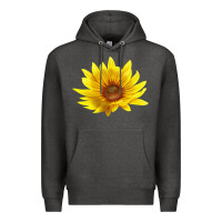 Charcoal Heather Maximillian Perennial Sunflower Premium Hoodie - LillyAllenDesigns