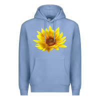Colony Blue Maximillian Perennial Sunflower Premium Hoodie - LillyAllenDesigns