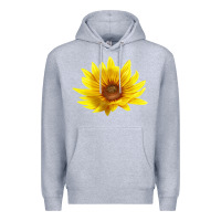 Heather Grey Maximillian Perennial Sunflower Premium Hoodie - LillyAllenDesigns