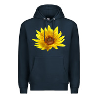 Navy Maximillian Perennial Sunflower Premium Hoodie - LillyAllenDesigns