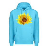 Ocean Blue Maximillian Perennial Sunflower Premium Hoodie - LillyAllenDesigns