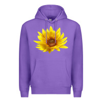 Purple Maximillian Perennial Sunflower Premium Hoodie - LillyAllenDesigns