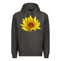 Smoke Maximillian Perennial Sunflower Premium Hoodie - LillyAllenDesigns
