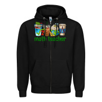 Black math teacher coffee cups Zipper Hoodie - texasbilliewilder