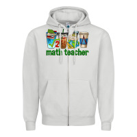 Dove Grey math teacher coffee cups Zipper Hoodie - texasbilliewilder