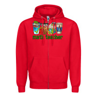 Red math teacher coffee cups Zipper Hoodie - texasbilliewilder