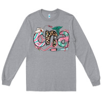 Heather Grey floral cna certified nursing assistant Long Sleeve Tee - RanaPortraitStore