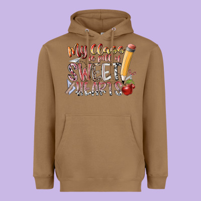 My Class Is Full Of Sweet Hearts Heavyweight Hoodie Designed By Racoondesign