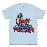 Dusty Blue freedom rock hand Classic Tee - Zillion Design Studio