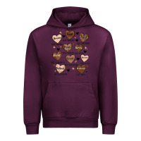 Mauve Wine black history month hearts Urban Hoodie - MaliasSmallBusiness
