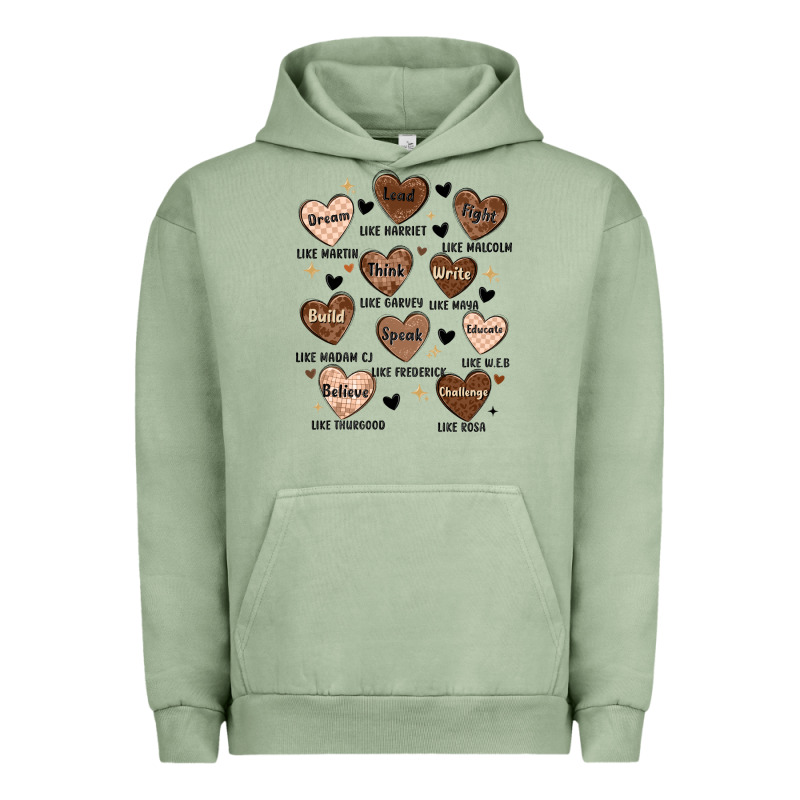 Black History Month Hearts Urban Hoodie by MaliasSmallBusiness | Teevron