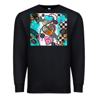 Black race heart Premium Sweatshirt - AdoDesignShop
