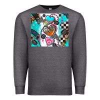 Charcoal Heather race heart Premium Sweatshirt - AdoDesignShop