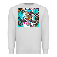 Dove Grey race heart Premium Sweatshirt - AdoDesignShop