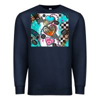 Navy race heart Premium Sweatshirt - AdoDesignShop