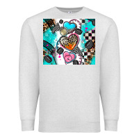 Oatmeal Heather race heart Premium Sweatshirt - AdoDesignShop
