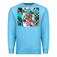 Ocean Blue race heart Premium Sweatshirt - AdoDesignShop