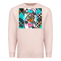 Pale Pink race heart Premium Sweatshirt - AdoDesignShop