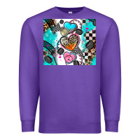 Purple race heart Premium Sweatshirt - AdoDesignShop