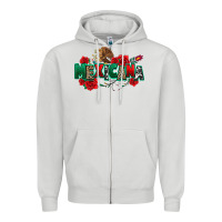 Dove Grey mexicana Zipper Hoodie - texasbilliewilder