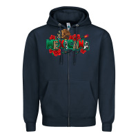 Navy mexicana Zipper Hoodie - texasbilliewilder