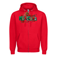Red mexicana Zipper Hoodie - texasbilliewilder