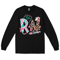 Black floral rn registered nurse Long Sleeve Tee - RanaPortraitStore