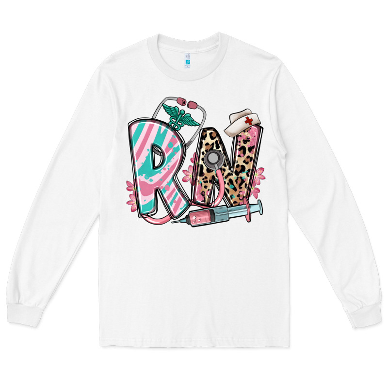 Floral Rn Registered Nurse Long Sleeve Tee by RanaPortraitStore | Teevron