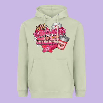 My Residents Are My Valentine Heavyweight Hoodie Designed By Racoondesign