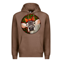 Chestnut Christmas Cow, Premium Hoodie - Jasminsmagicworld